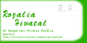rozalia hivatal business card