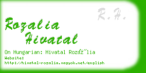 rozalia hivatal business card
